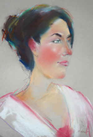 brunette, canson on pastel 17x22.jpg (464032 bytes)